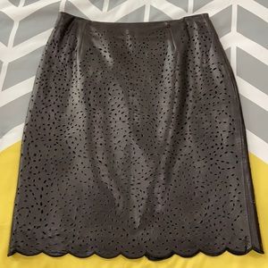 Leather skirt laser cut design